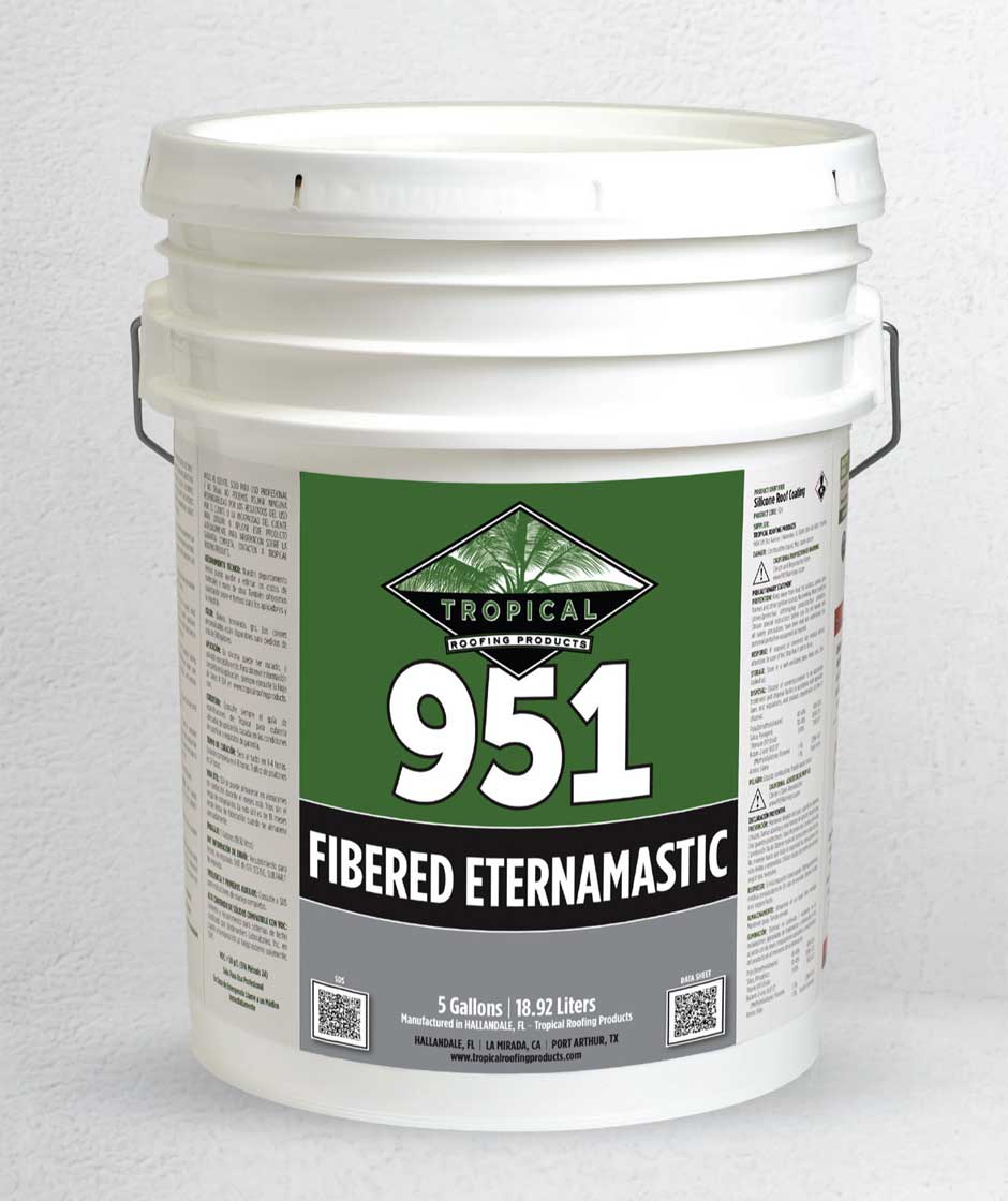 Tropical #951 Fibered Eternamastic Elastomeric Roof Mastic 3.5 gal