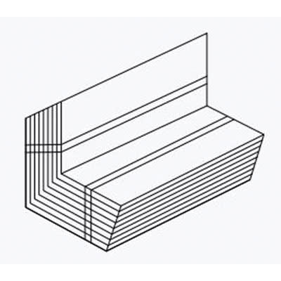 TopShield Galvanized Prebent Step Flashing Mill 4" x 4" x 8" 100/Bundle