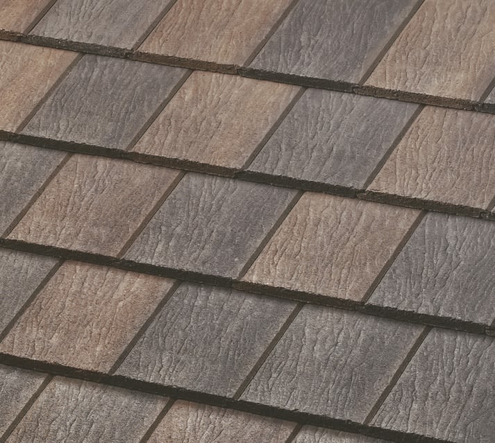 Boral Saxony 900 Hartford Slate Concrete Field Tile Charcoal Brown Blend