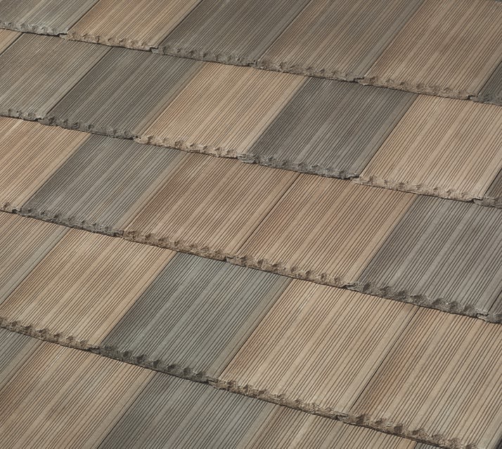 Boral Saxony 900 Shake Concrete Field Tile Bronze Pearl Blend 17" x 13"