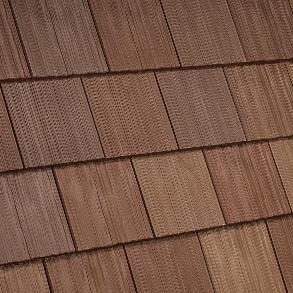 DaVinci Composite Single-Width Shake Field Tile Premium Aged Cedar