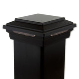 Trex 4-in x 4-in Deck Lighting Charcoal Black Wired LED Composite Deck Post Cap