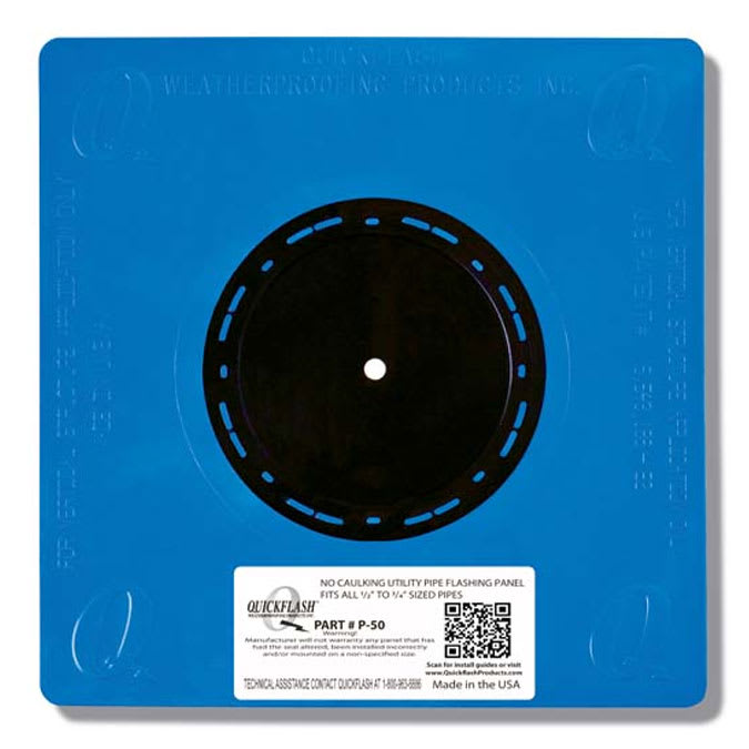Quickflash P-100 Plumbing Gas & HVAC Flashing Panel 1" to 1-1/4"