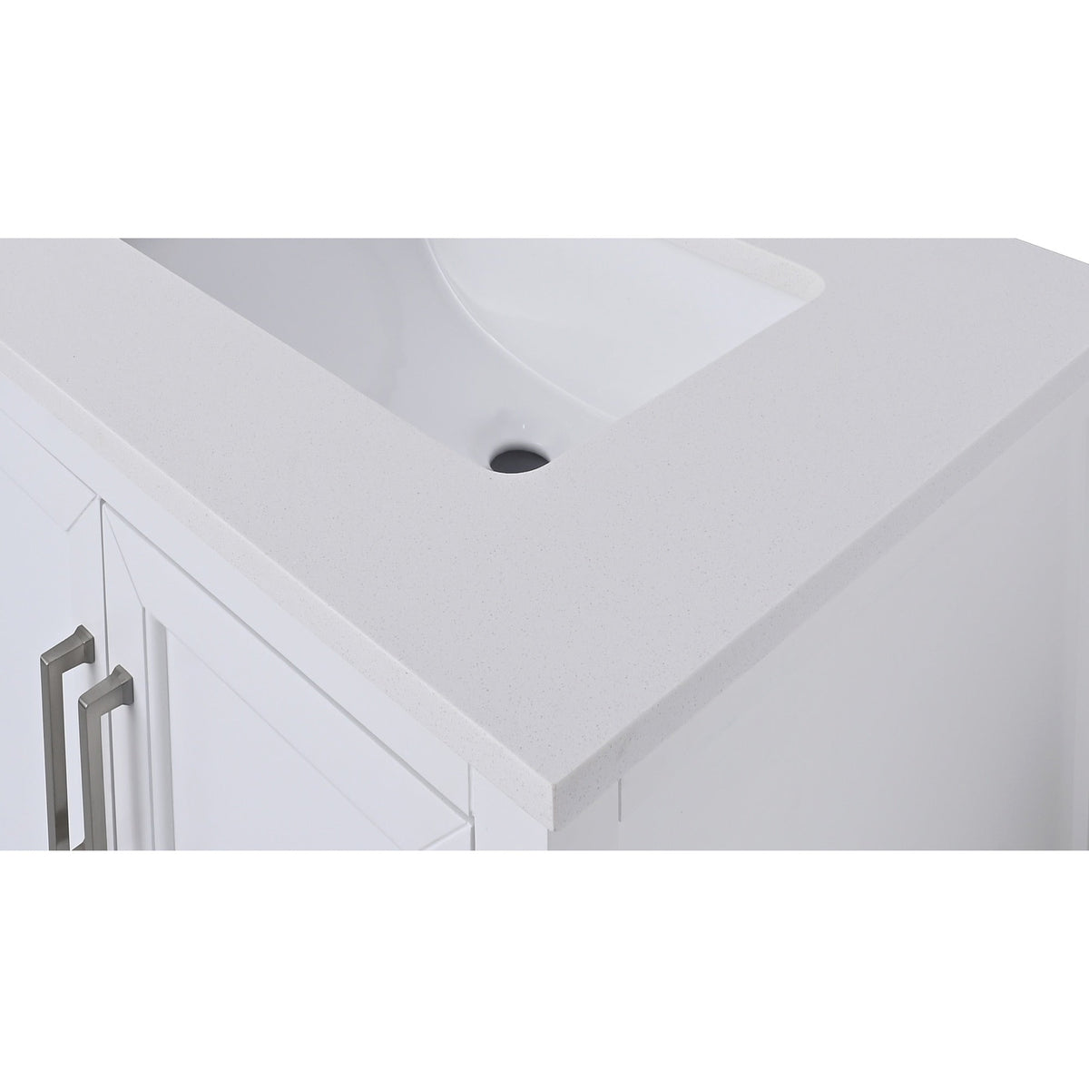 Avanity 25-in Everest White Quartz Bathroom Vanity Top with Rectangular Sink and 4-in Backsplash
