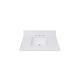 Avanity Everest White 49-in Quartz Bathroom Vanity Top with Rectangular Undermount Sink and 4-in Backsplash