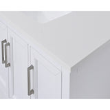 Avanity 43-in Everest White Quartz Bathroom Vanity Top with Rectangular Sink and Backsplash