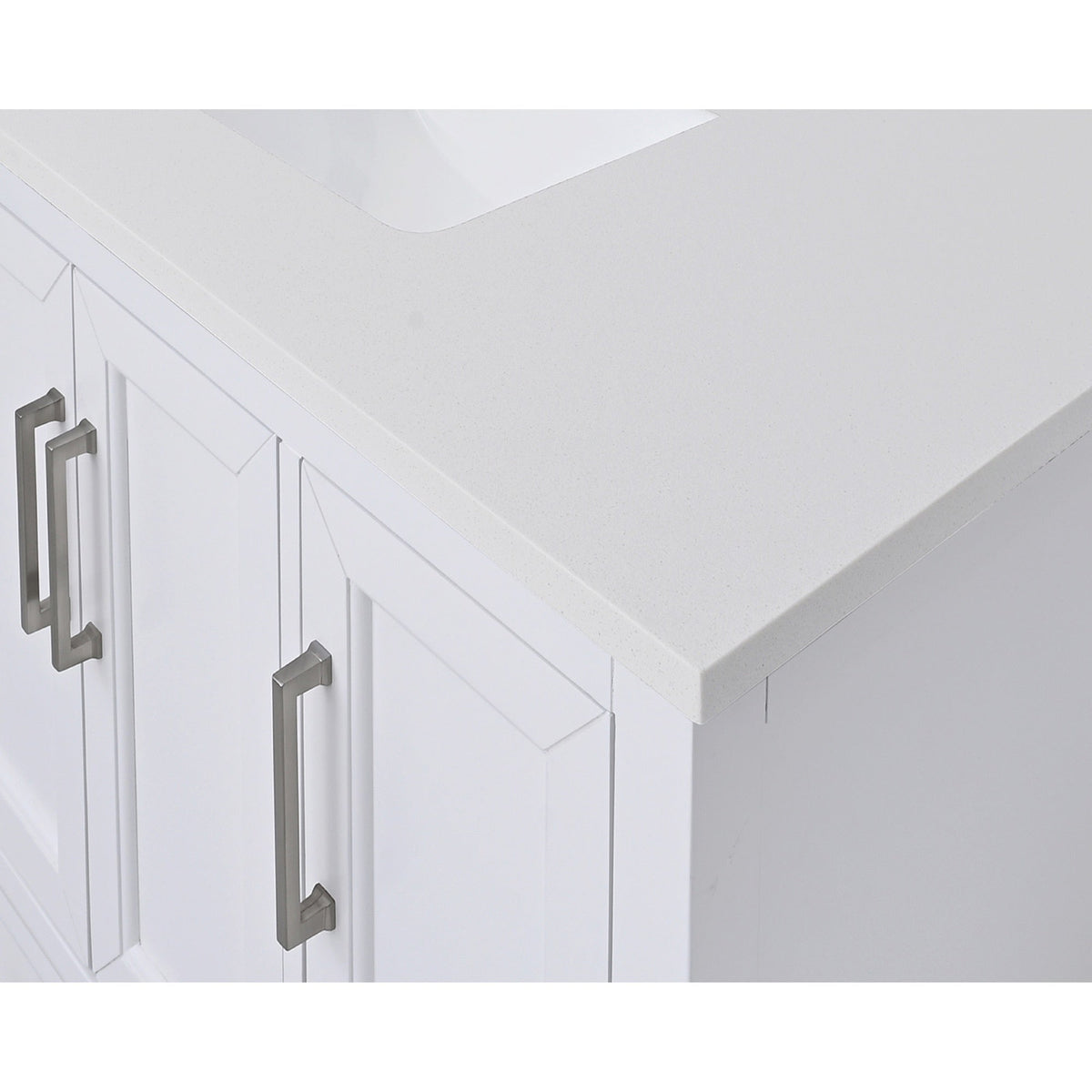 Avanity Everest White 49-in Quartz Bathroom Vanity Top with Rectangular Undermount Sink and 4-in Backsplash