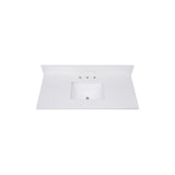 Avanity Everest White 49-in Quartz Bathroom Vanity Top with Rectangular Undermount Sink and 4-in Backsplash
