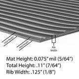 G-Floor Ribbed 10 ft. x 24 ft. Slate Grey Vinyl Garage Flooring Cover and Protector