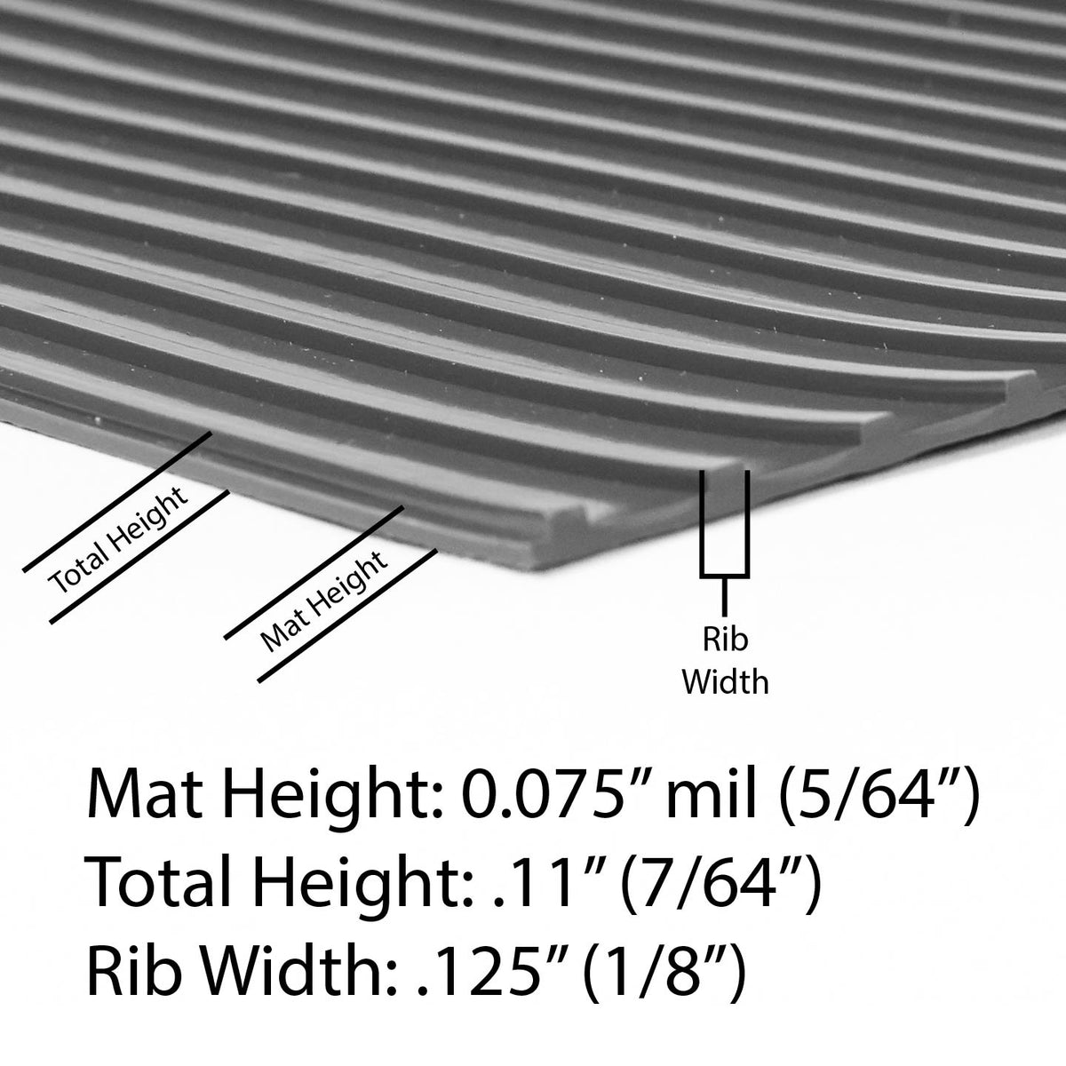 G‑Floor Rib 8.5 ft. x 22 ft. Midnight Black Vinyl Garage Flooring Cover and Protector