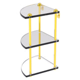 Allied Brass Satin Chrome 3-Tier Brass Wall Mount Bathroom Shelf
