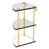 Allied Brass Satin Chrome 3-Tier Brass Wall Mount Bathroom Shelf