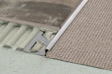 Schluter Systems RENO-TK 0.375-in W x 98.5-in L Satin Anodized Aluminum Reducer Tile Edge Trim
