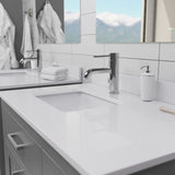 Wyndham Collection Beckett 36" Bathroom Vanity in Dark Gray with Cultured Marble Top