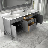 Wyndham Collection Margate 72-in Dark Gray Bathroom Vanity Cabinet