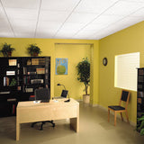 Armstrong Ceilings 24-in x 24-in Random Textured Contractor 16-Pack White Fissured 15/16-in Drop Acoustic Panel Ceiling Tiles