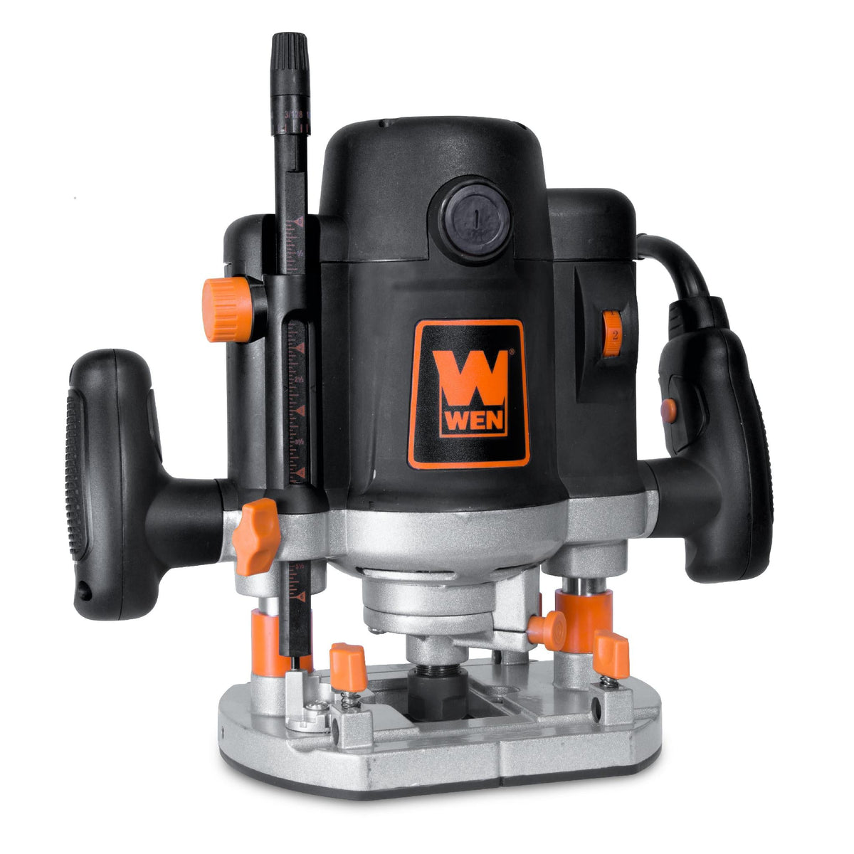 WEN RT6033 15-Amp Variable Speed Plunge Woodworking Corded Router Kit with Carrying Case and Edge Guide