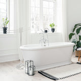 Allied Brass Towel Stand with 4 Pivoting Swing Arms in Brushed Bronze, 27 x 39 x 10.5 in