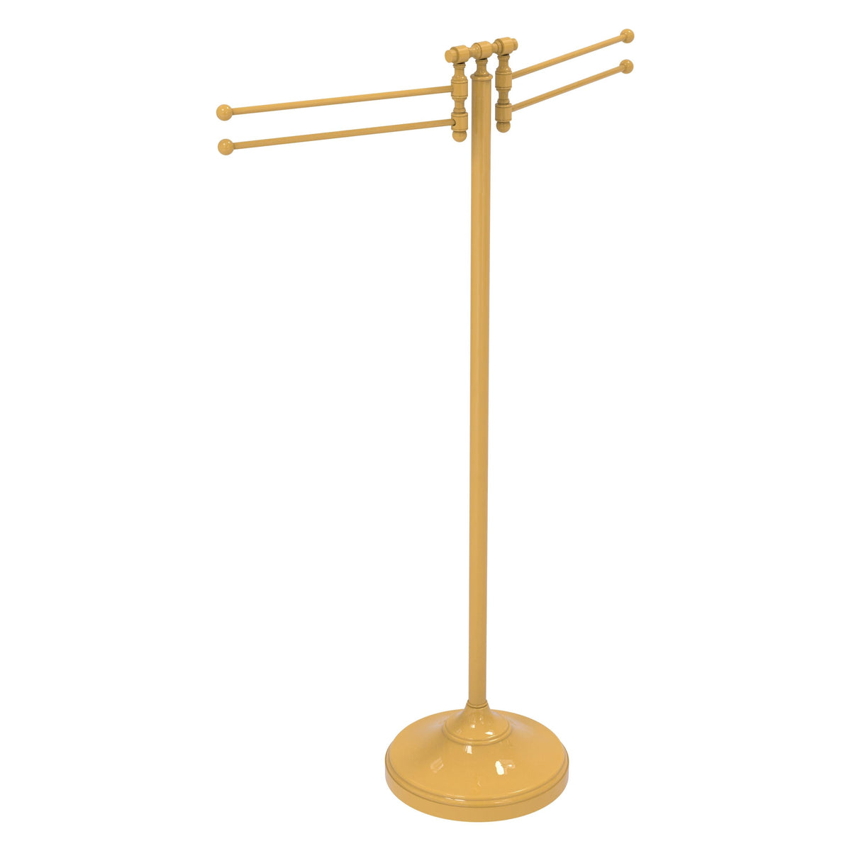Allied Brass Towel Stand with 4 Pivoting Swing Arms in Satin Nickel