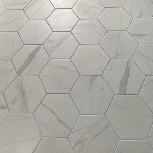 Gios Graphite Hexagon 8-in x 10-in Matte Porcelain Floor and Wall Tile (0.44-sq. ft/ Piece)