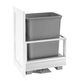 Rev-A-Shelf 35-Quart Plastic Soft-Close Pull-Out Trash Can, Aluminum Frame