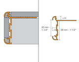 Schluter Systems RONDEC-CT 0.375-in W x 98.5-in L Pewter Anodized Aluminum Tile Edge Trim for Countertops
