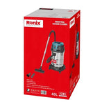 Ronix 1241 Vacuum Cleaner 1400W 40L Industrial Car Vacuum Cleaner and Household Large Suction Hand-Held Floor Cleaning