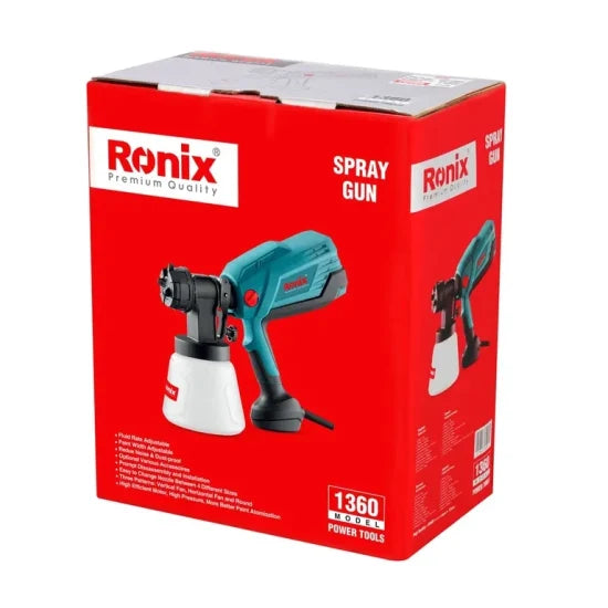 RONIX Ronix 1360 Electric Spray Gun 600W HVLP High-Pressure Spray Paint Machine Spraying Gun Industrial Wall Nozzle Paint Sprayer