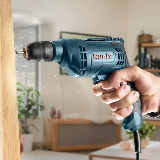 Ronix 2107AV Electric Drill 6.5mm 400W 110V Keyless Chuck Portable Power Tools Heavy Duty Electric Hand Drill Set Electric Drill