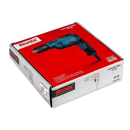 Ronix 2115 Compact and Lightweight Power Drill Design 4200rpm Variable Speed 10mm Keyless Power Electric Drill