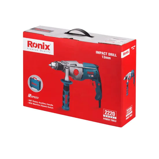 Ronix 2220 Model Power Tools 220V 1050W High Power Impact Drill Electric Professional Drilling Machine Kit in Stock