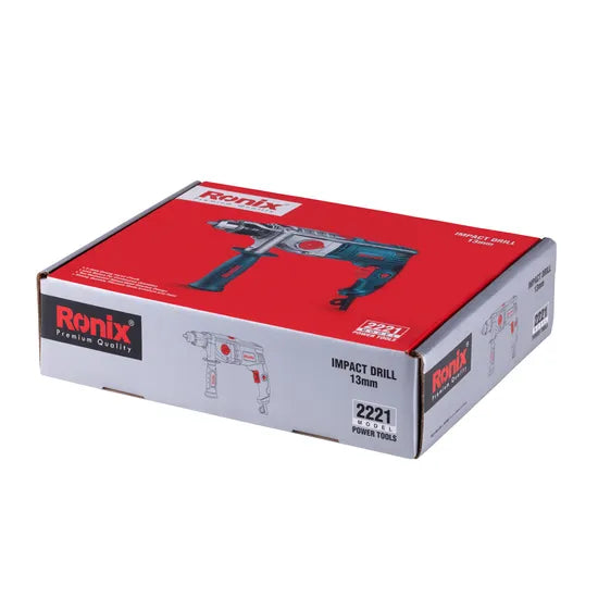 Ronix 2221 Impact Drill with Steel Base 13mm Keyed Chuck Drill House Maintenance Power Drill Impact