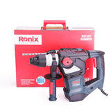 Ronix 2704 3 Functions Hammer Demolition Rotomartillo for Concrete Including Drill Bits Point Chisel Impact Energy Rotary Hammer