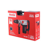 Ronix 2741 410rpm 3 Functions Demolition Rotomartillo for Concrete 5 Drill Bits Impact Energy Rotary Hammer