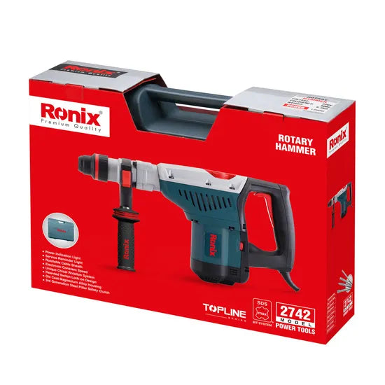 Ronix 2742 13j Hammer Impact Energy for Fast Drilling in Concrete Overload Clutch Protection Saves Wrists Rotary Hammer