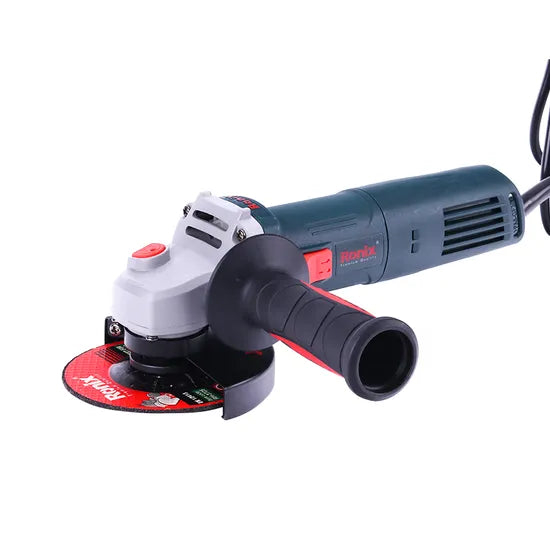 Ronix 3111 115mm Electric Variable Speed Angle Grinder Trigger Grip Long Handle 850W Mini Angle Grinder