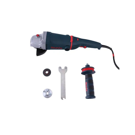 Ronix 3160 Angle Grinder Integrated Spindle Lock on Disc Grinder Quicker Easier Abrasive Wheels Replacement Angle Grinder