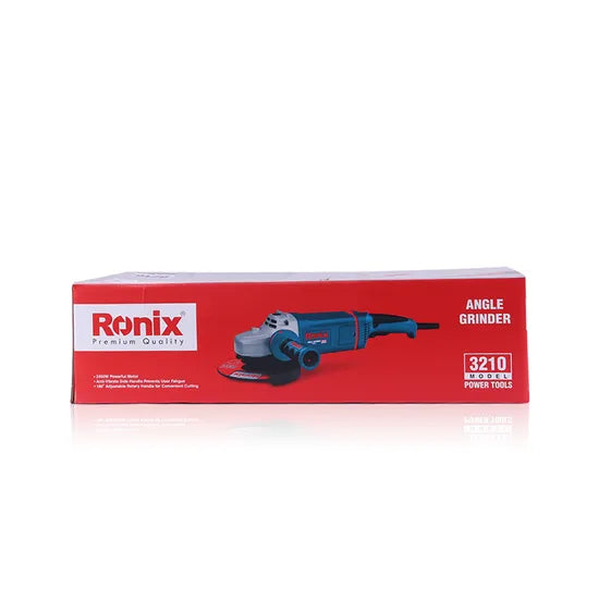 Ronix 3210 Angle Grinder 180mm 8000rpm Non-Locking Trigger Switch 2400W Motor Forcible Output Power Angle Grinder