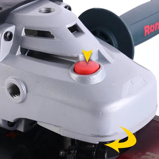 Ronix 3211 8000 Rpm 2 Safety Guards Cutting Wheels Flap Discs Non-Slip Handle for Metal Wood Electric Angle Grinder