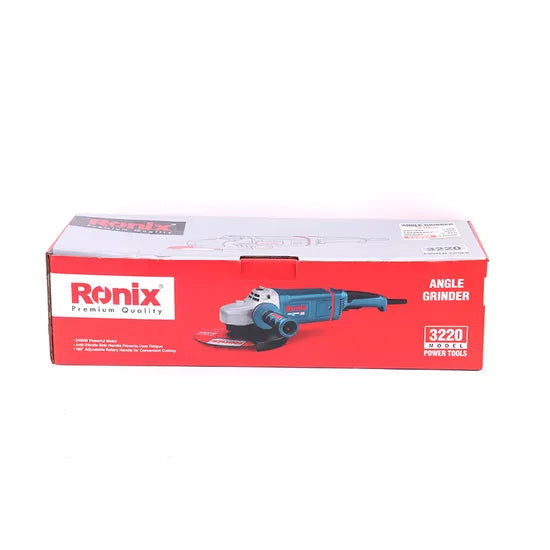 RONIX Ronix 3220 2400W Angle Grinder 230mm Power Grinders Tool No-Load Speeds 6000rpm to Any Demanding Work Angle Grinder
