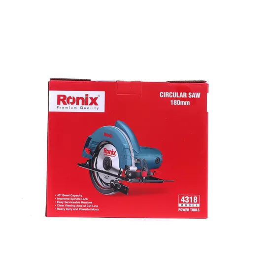Ronix 4318 Wholesale Customize 180mm 1350W Circular Saw with Rubber Handle