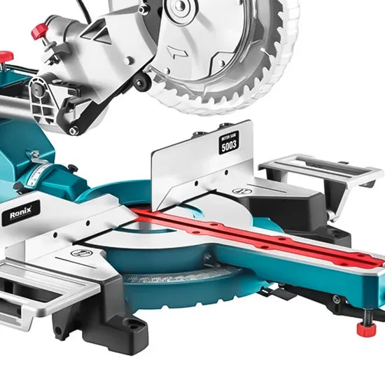 Ronix 5003 Mitre Saw 1800W 255mm for Woodworking Tool and Aluminium Cutting Dual Bevel with Sliding Rail Miter Saw