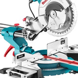 Ronix 5003 Mitre Saw 1800W 255mm for Woodworking Tool and Aluminium Cutting Dual Bevel with Sliding Rail Miter Saw