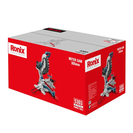 Ronix 5303 Laser Pointer Sliding Bar Miter Saw Electronic Brake Sharp Cut 305mm 4300rpm Heavy Duty Sliding Mitre Saw