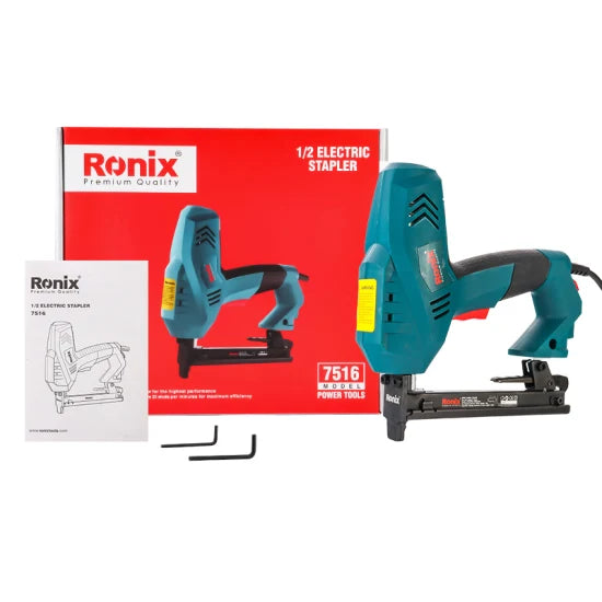 Ronix 7516 2200W Electric 220V F30 Decorative Nail Gun Brad Nailer for Furniture Frame Wood Stapler