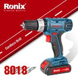 Ronix 8018 Brushless Hammer Drill Between 4 Custom Performance Profiles Saved to Tool Memory Cordless Impact Drill Driver