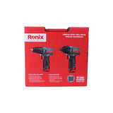 Ronix 8105K 12V Cordless Impact Drill Driver + Impact Screwdriver Power Tools Set