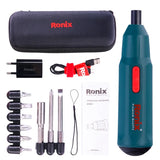 Ronix 8590 Cordless Screwdriver with 9PCS Accessories Cordless Tools
