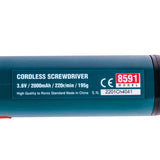 Ronix 8591 Cordless Screwdriver 3.6V Electric Screwdriver Rechargeable Power with Pivoting Handle Cordless Screwdriver
