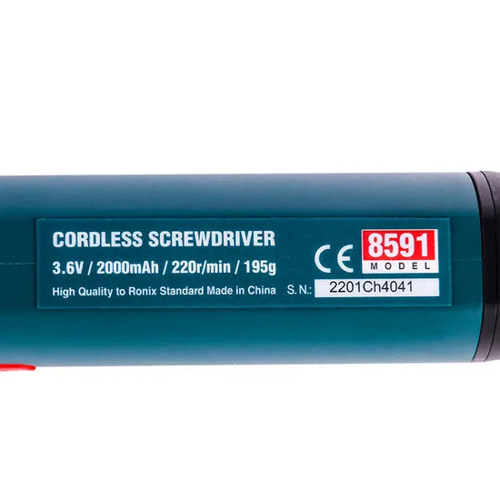 Ronix 8591 Rechargeable Cordless Screwdriver with Flexible Extension Shaft Make Household Cinch Cordless Screwdriver